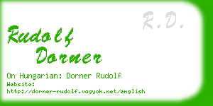 rudolf dorner business card